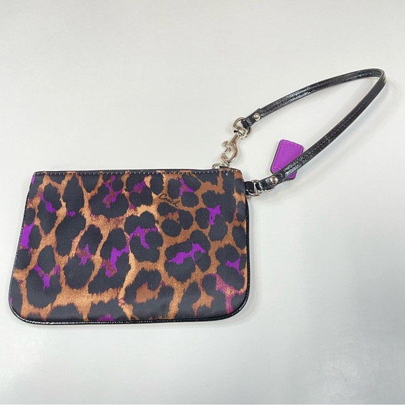 Coach Bags Coach Womens Wristlet Clutch Small Nylon Leopard Ocelot
